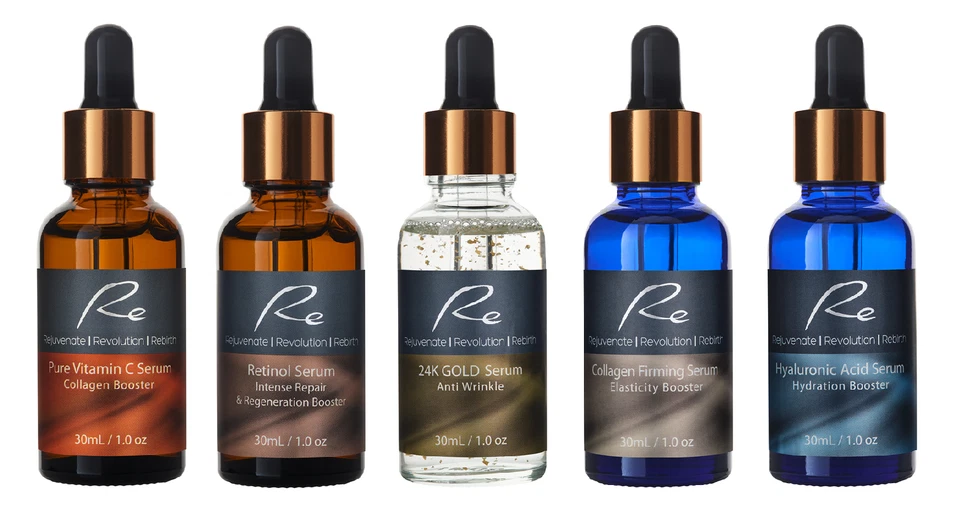 Re Facial Serums_Ageless Illumination_Anti-Aging Treatments Series_AM/PM_5x30mL - Image 1 of 1