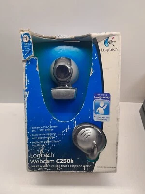 Logitech Webcam Camera C250h Easy Video Calling Wired Headset Open Box 1.3mp  - Image 1 of 4