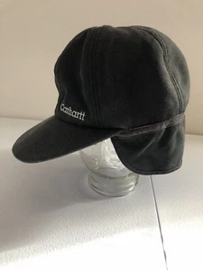 VTG Cabelas Insulated Quilted Fleece/wool Medium Hat Gray/black Ear flaps M - Picture 1 of 17