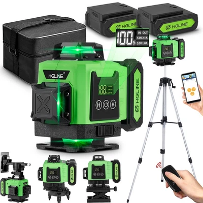 16 Line Laser Level +Level Stativ Kit Wasserwaage 4D 360° Kreuzlinienlaser DE  - Bild 1 von 4