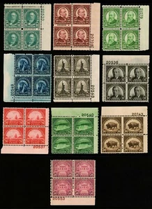 US. #692-93-94-695 DREHPRESSE PLATTE BLOCK SET - OGNH - SEHR GUTER ZUSTAND + - $675,00 (E#0343) - Bild 1 von 1