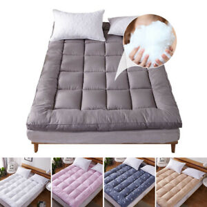 New Listing72D Mattress Topper Pads Thick Quilted Cooling Breathable Bed Filled Soft Cover
