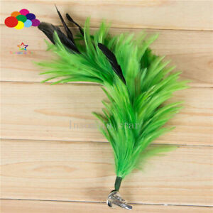 New 1pcs 30cm Woman Chicken Feathers Flower Hairpins Bridal Banquet Head Hair