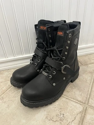Harley Davidson Motorcycle Faded Glory Boots Size 9.5 Men’s Wide Lightly Worn - Image 1 of 4