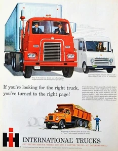 International Semi Truck alt Vintage Werbung Ganzmetall Blechschild LKW - Bild 1 von 1