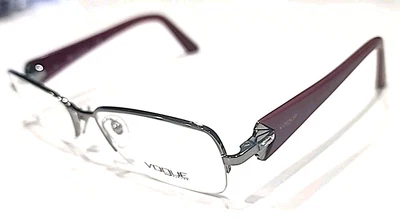 Gafas Vogue VO3864B 548 Gunmetal Púrpura Rectángulo Medio Borde 53-18 135 W Estuche Foto 1 de 4
