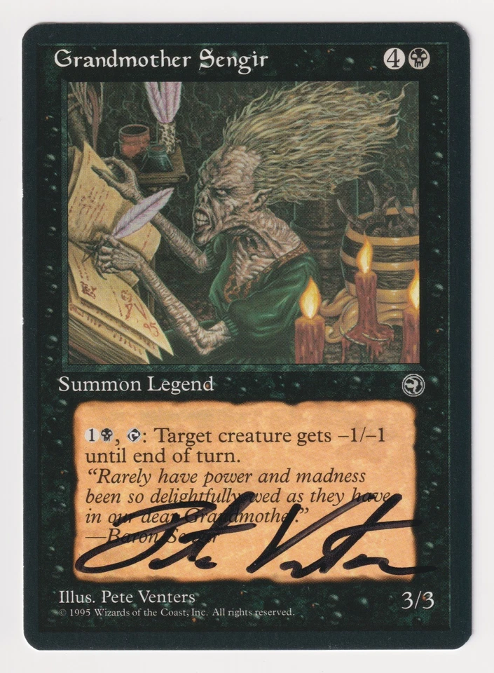 Signed Grandmother Sengir Proof LP Homelands Artist Pete Venters MTG Magic AP! - Image 1 of 2