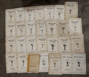 Lote de 29 manuales de piezas vintage de MOTOR FUERABORDA JOHNSTON ca.1940 - Imagen 1 de 16