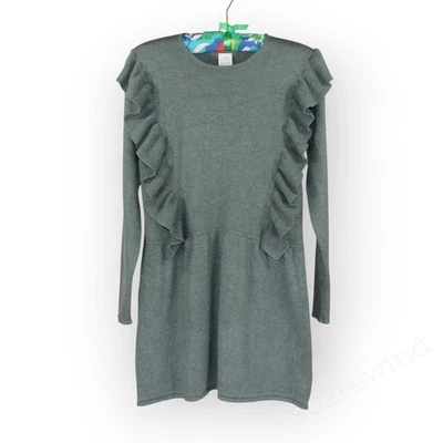 Girls 13-14 Zara Knitwear FancyCollection RuffleFront Sweater Dress FreeShipping - Image 1 of 4