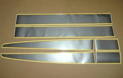 Kit Rayas Grafito Gris/Amarillo para Ferrari 430 Scuderia Gráficos Carreras F430 Foto 1 de 4