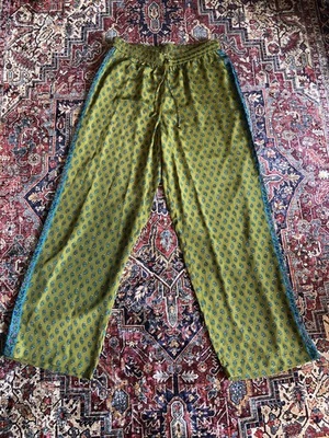 EUC богемное мягкое окружение средний M Flowy широкие ноги разноцветный пейсли брюки - Изображение 1 из 4