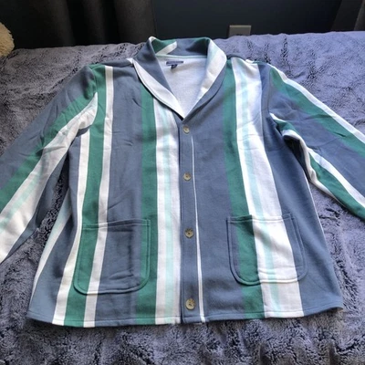 Cárdigan abotonable a rayas multicolor para hombre Club Room XL. NUEVO SIN ETIQUETAS. Foto 1 de 4