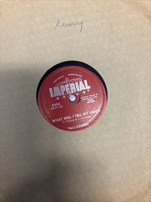 Fats Domino 78 RPM Imperial 5454 What Will I Tell My Heart / When I See You Foto 1 de 4