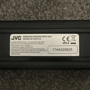JVC Portable Wireless Water-resistant Bluetooth Mini Speaker USB AUX- Black - Picture 1 of 1