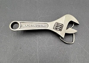 Vintage 1979 Made In USA Bergamot Brass Works - Crescent Wrench Belt Buckle - Picture 1 of 5