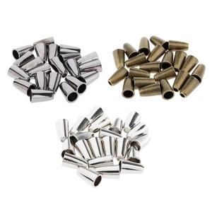 20 Pack Metal Bell Cord Lock Cap End Stopper for Paracord Sportwear - - Picture 1 of 15