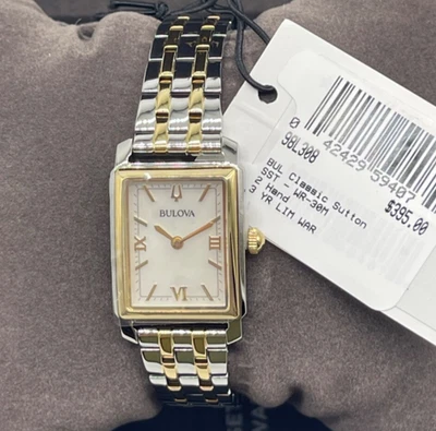 $395 Bulova Sutton Ladies Two-Tone Stainless Steel Watch 98L308 Dial SS Bracelet - Image 1 of 4