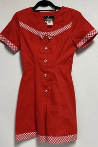 Vintage Elisse rot entzückend Matrosenanzug Strampler Pinup Cosplay Damen 5/6 - Bild 1 von 14