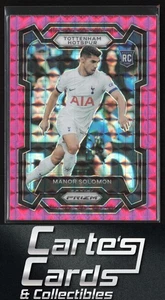 Manor Solomon 2023-24 Panini Prizm Premier League #138 Pink Mosaic Tottenham RC - Imagen 1 de 2