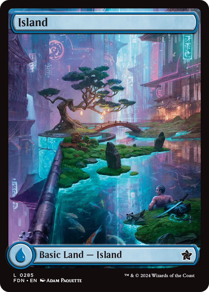 Island (FOIL) x1 - MTG Foundations FDN #285 - Image 1 of 1