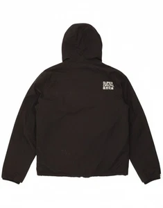 SUPERDRY Mens Windcheater Hooded Windbreaker Jacket UK 42 XL Black Nylon BN07 - Picture 1 of 6