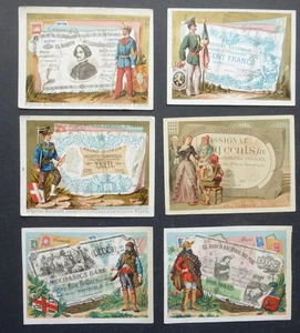 Cigarette Trade Cards : 6 National Costumes & Banknotes - Foto 1 di 2