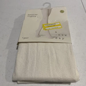 A New Day Pullover Strumpfhose Damen Größe Medium Large elfenbeinfarben Strick Hundeknochen M/L - Bild 1 von 5