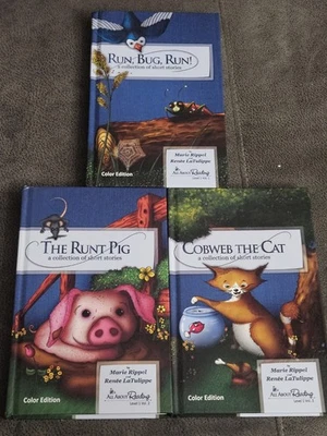 All About Reading Level 1 Readers Set Vol 1 2 3 Hardcover Color Edition Book Lot - Image 1 of 4