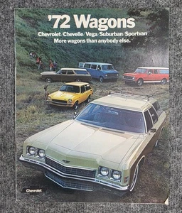 1972 Chevrolet Wagons Verkaufsprospekt Oldtimer GM Werbung Katalog Vintage - Bild 1 von 6