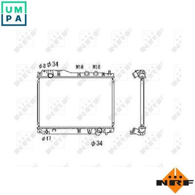 RADIATOR ENGINE COOLING 53461 FOR 4EE-2 1.7L 4cyl - Image 1 of 4