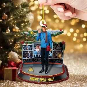 2025 Star Trek Sonderform 2-seitig Acryl Ornament Acryl 3,5 Zoll x 3,5 - Bild 1 von 5