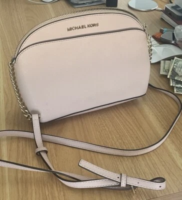 Michael Kors Lady PVC or Leather Crossbody Bag Handbag Purse Shoulder Rose Gold - Image 1 of 4