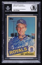 1985 Topps Collector's Edition (Tiffany) Bret Saberhagen #23 Auto Rookie RC