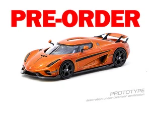 (Pre-order) Tarmac Works 1/64 Koenigsegg Regera Orange Metallic / Black Stripes - Picture 1 of 6
