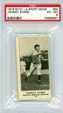 1916 M101-4 Sporting News Johnny Evers #54 PSA 6 P1272
