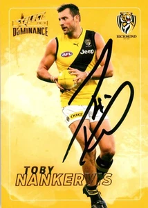 Signed 2020 RICHMOND TIGERS AFL Premiers Card TOBY NANKERVIS - Picture 1 of 3