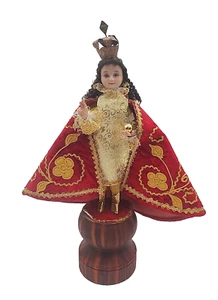 Vintage Jesus Infant Of Prague Religious Statue 17.5" Holding Globus Cruciger - Picture 1 of 24