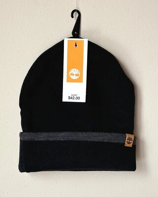 Gorro tejido puño Timberland - negro con borde gris (talla única: ver nota) Foto 1 de 4