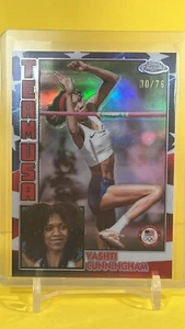 2024 Topps Chrome U.S. Olympic Hopefuls Team USA US Flag Vashti Cunningham /76 - Picture 1 of 2