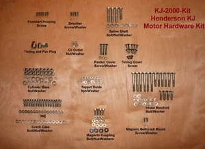 Henderson KJ Motorcycle - Motor Hardware Kit - Antique Reproduction - Picture 1 of 1