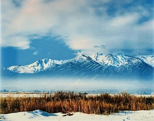 Original 11x14 Canvas Art Print "Winter Peaks" Home Décor Wall Art Ready to Hang - Picture 1 of 5