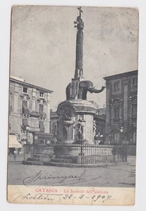 SI CT 01 Catania la fontana dell’elefante viaggiata 1907 - Picture 1 of 1