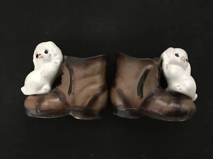 Vintage 1960’s Cute Lego Puppy Dogs Salt And Pepper Shakers Japan - Picture 1 of 4