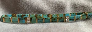 Anthropologie Lissie Stretch Bracelet Green - Picture 1 of 3