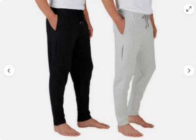 EDDIE BAUER MEN'S 2 PK LOUNGE SLEEPWEAR  PANTS(BLACK/GRAY MEDIUM)NWOT - Image 1 of 3