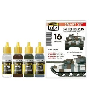 AMMO by MIG Acrylic Sets - BRITISH BERLIN CAMOUFLAGE COLORS 1988-1991 - Picture 1 of 1