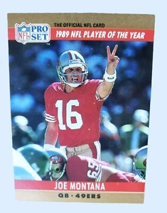 Joe Montana 1990 Pro Set #2 1989 NFL Player Of the Year 49ers ERROR CARD! - Picture 1 of 10