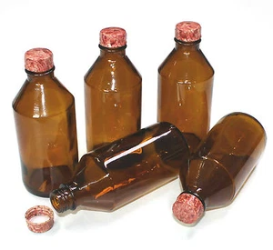 10 x DDR Apothekerflasche Apotheker Gefäß Glas Braunglas 200 ml Glasflasche - Bild 1 von 1