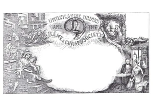 RARE PROHIBITION POSTCARD INTOXICATING DRINKS ARE BANE,CURSE SOCIETY.MULREADY*C2 - Picture 1 of 2