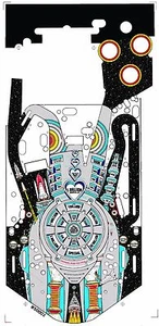 Superposición de máquina de pinball Williams BRIDE OF PINBOT campo de juego - Imagen 1 de 1